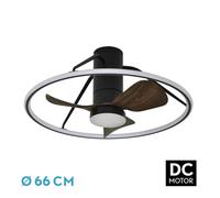 Abrila Oporto Negro-Marrón 46W - Ventilador De Techo 3 Aspas