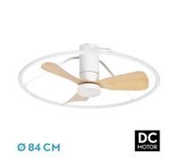 Abrila ventilador de techo ventilador dc oporto 56w blan/haya 3asp.84d