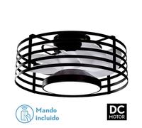 Abrila Xaloc Negro/Blanco - Ventilador De Techo Plafón 22 W F