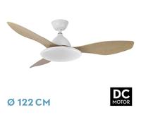 Abrila Yael Blanco-Haya 122Cm - Ventilador De Techo 3 Aspas