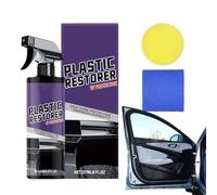 Abrillantador de Interior para Automóvil | 237 ml Spray de Detallado con Esponja y Toalla | Spray Protector UV para Renovación de Interiores y Restauración de Arañazos | Restauración de Arañazos