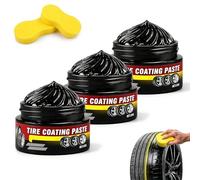 Abrillantador De Neumáticos Y Crema Con Recubrimiento Cerámico: Restaura Negro Intenso Y Brillo, Cera Para Neumáticos Y Renovador De Molduras, Tratamiento Impermeable De Larga Duración(3pcs)