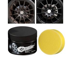 Abrillantador Para Neumáticos De Coche | 50 G Para Neumáticos | Quitapolvo Con Esponja - Para Automóvil Camión Motocicleta Detallado Fin De Semana Mantenimiento Rutinario Lavado Vacaciones