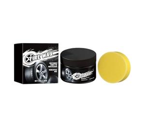 Abrillantador Para Neumáticos De Coche | Limpiadora 50 Gramos,Abrillantador De Llantas Con Esponja,Para Camión Moto Cuidado Diario Detallado De Fin De Semana Mantenimiento De Rutina Después Del Lavado