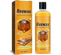 Abrillantador y limpiador de cera de abeja para muebles, restaurador natural de pisos de 100 ml con esponja para muebles de madera, elimina huellas dactilares（1pcs）