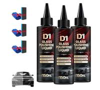 Abrillantadores Para Cristales, D1 Glass Polishing Liquid, Powerful Car Glass Oil Film Remover for Wiper Marks and Light Scratches (3PCS/450ml)