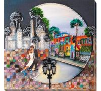 Abris Art AMB-037 - Juego de punto de cruz, algodón, multicolor, 20 x 21 cm