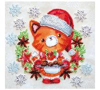 Abris Art Juego de Bordado con Perlas, Algodón, Multicolor, 15 x 16 cm