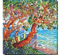Abris Art Juego de Bordado con Perlas, Algodón, Multicolor, 20x21cm