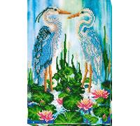 Abris Art Juego de Bordado con Perlas, Algodón, Multicolor, 25 x 19 cm