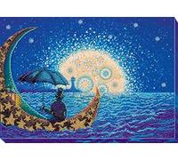 Abris Art Juego de Bordado con Perlas, Algodón, Multicolor, 30x19cm
