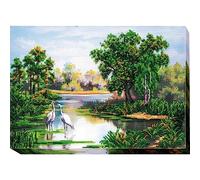 Abris Art Juego de Bordado con Perlas, Algodón, Multicolor, 30x19cm