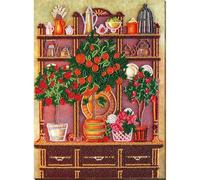 Abris Art Juego de Bordado con Perlas, Algodón, Multicolor, 30x19cm