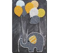 Abris Art Juego de Bordado con Perlas, Algodón, Multicolor, 32 x 19 cm