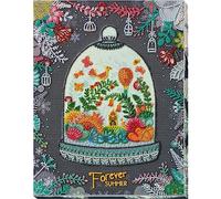 Abris Art Juego de Bordado con Perlas, Algodón, Multicolor, 32 x 19 cm