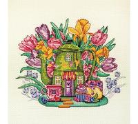 Abris Art Juego de Punto de Cruz, Algodón, Multicolor, 14 x 21 cm