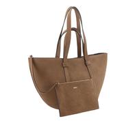 ABRO bolso de hombro Leather Suede Shopper COSMO Camel marrón