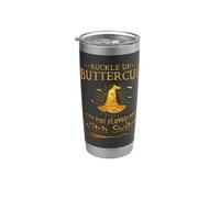 Abróchate el botón Buttercup You Just Flipped My Witch Vaso térmico de acero inoxidable de doble pared