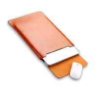 ABRONDA - Funda de Piel para portátil de 11,6 a 15,4 Pulgadas, Compatible con MacBook Pro Air ThinkPad Serie T, X1 Carbon Yoga Surface Book 13-13.5 Inch marrón