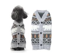 ABRRLO Jersey para perros con cuello en V, para celebraciones navideñas, invierno, para mascotas, oso polar (XS)