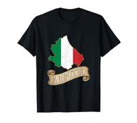 Abruzzo - Mapa de Italia con Bandera Italiana de Viaje Vintage Camiseta