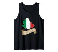 Abruzzo - Mapa de Italia con Bandera Italiana de Viaje Vintage Camiseta sin Mangas