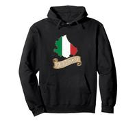 Abruzzo - Mapa de Italia con Bandera Italiana de Viaje Vintage Sudadera con Capucha