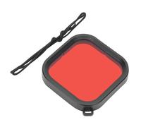 ABS a Prueba de Polvo Impermeable Filtro de Lente de Buceo Funda Carcasa para 8 Accesorios de fotografía subacuática Rojo Rosa púrpura (Roja)