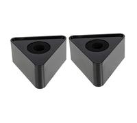 Abs Bandera Triangular Piezas Micrófono Negra 2 de Entrevistas | Desmontaje Sencillo, Superficie Lisa para Adhesivos, Espuma Incluida, Uso Profesional en Interior y Exterior