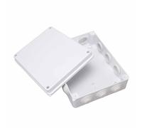 ABS Box de unión eléctrica 255x200x80 mm | Agua IP65 - Cinco ajustado al aire libre con tapón de goma | Caja eléctrica de plástico para cableado/máquinas/motores