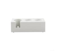 ABS construido Espresso Tamper Mat Station con altura personalizable a través de tapa giratoria compatible con portafiltros estándar de 51 mm y 53 mm (blanco)