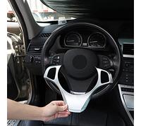 ABS cromo para X3 E83 2006-2009 coche styling volante cubierta pegatina decoración interior accesorios (plata)