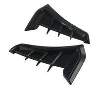 ABS Estilo de fibra de carbono guardabarros lateral de flujo de aire rejilla de ventilación Cubierta adhesiva Accesorios negros (negro)