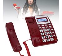 ABS GY T2020CID Teléfono con cable con altavoz, pantalla de identificación de llamadas, calculadora de doble interfaz, extensión de soporte, grabación de llamadas, comprobación, ajuste de modo de