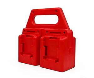 ABS hecho para estante de batería para DCB18518V DCB20820V DCB60920V 14.4V BAT614 18V BAT618 compatible seguro y accesible para almacenamiento de batería en espacios de trabajo (MWQ)