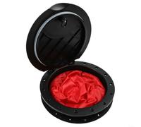 ABS para kayak Deck 9 Inch Round Black Red ABS para kayak Deck | High para impact ABS, UV resistant, proof, 950g weight, includes 10 mounting screws