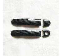 ABS Plástico Cromado Cubierta De Manija Puerta Coche Pegatina Embellecedor Accesorios Para Asiento Para Altea XL Para León 2004 2005-2012(Carbon fiber 2door 1 Keyhole)