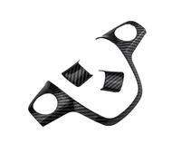 ABS Protector Para Volante De Coche Pegatina Embellecedora De Lentejuelas Para Ford Para Focus 3 Mk3 Para Kuga Para Escape 2012-2015 Decorativo Interior(Carbon style1 3pc)