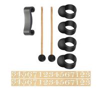 Abs, Silicone, Wooden Rain Drum Accessories, Handpan Drum Accessories, Drumstick Holder, Number Stickers, 5.71 Inches Stick Chime for Outdoor Music and Performance
