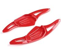 ABS Steering Paddle Shift Extensions for Skoda for Octavia for A8 for MK4 for Karoq for Kodiaq for RS for VRS for ENYAQ IV Interior Decoration Accessories 2 Pieces(Red Carbon Fibre Pattern)