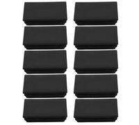 ABS Tapón de Tubo Cuadrado 45x75 MM 10 Piezas Negro | Acabado Limpio, Cubre Extremos Afilados, Uso Versátil en Proyectos, Apoyo para Mobiliario y Mantenimiento