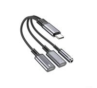 ABS USB C Splitter 10x10x2cm para Samsung para s24 ABS USB C Splitter (gris