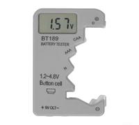 ABS Vivienda LCD Tester Para AA AAA C D N 9V 6F22 Y 1.5V 3V Baterías Nivel de voltaje y verificación de capacidad (plata)