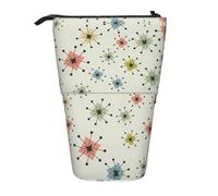 Absctract Geométrico Patrón Espacio Impresión Vertical Estuche telescópico Lápiz Bolsa Pop Up Pen Bolsa Bolsa de Maquillaje Cosméticos