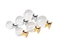 ABSDWIF 20mm 30mm 40mm 50mm diseño de bola de cristal perillas de cristal transparente tirador de cajón de armario tiradores de armario de cocina Hardware(Gold Base,Dia.40mm)