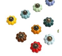 ABSDWIF Pomos y tiradores de cerámica for armarios, tiradores de puertas de armario, tiradores de cajones, manija de muebles de calabaza de 33x38mm for decoración del hogar(L)