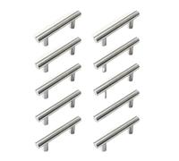 ABSDWIF Tiradores de armario modernos de acero inoxidable, diseño de arco moderno, tirador de cajón de muebles de Metal cepillado, manija de barra, 12 Uds.(12Pack 160mm)