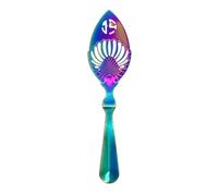 Absente Spoon - Stainless Steel Wormwood Slotted Utensil, Hollow Design Cocktail Serving Tool, Sugar Cube Drink Preparation Accessory, Decorative Mixing Spoon For Catering Buffet Beverage