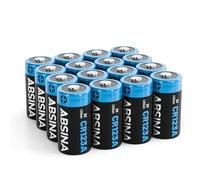 ABSINA 16x CR123A 3V Lithium Battery para cámaras y Mucho más - Pila CR123A a Prueba de Fugas y de Larga duración - Pilas CR123A con 1300mAh - Baterías CR123, Pilas CR123A 3V, Pilas 123