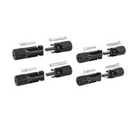 ABSINA 4 conectores macho y hembra + 2 llaves de montaje - Conector solar para cable fotovoltaico de 2,5 - 6 mm2 - Juego de conectores solares - Conector solar - Conector solar para sistema solar